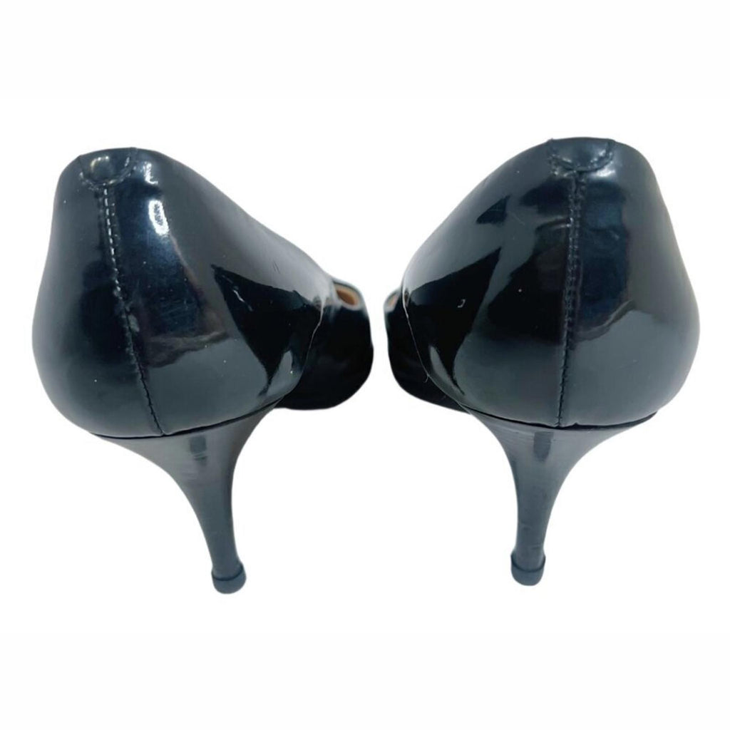Giuseppe Zanotti Design Black Patent Leather Rounded Toe Pumps Heels Size 9