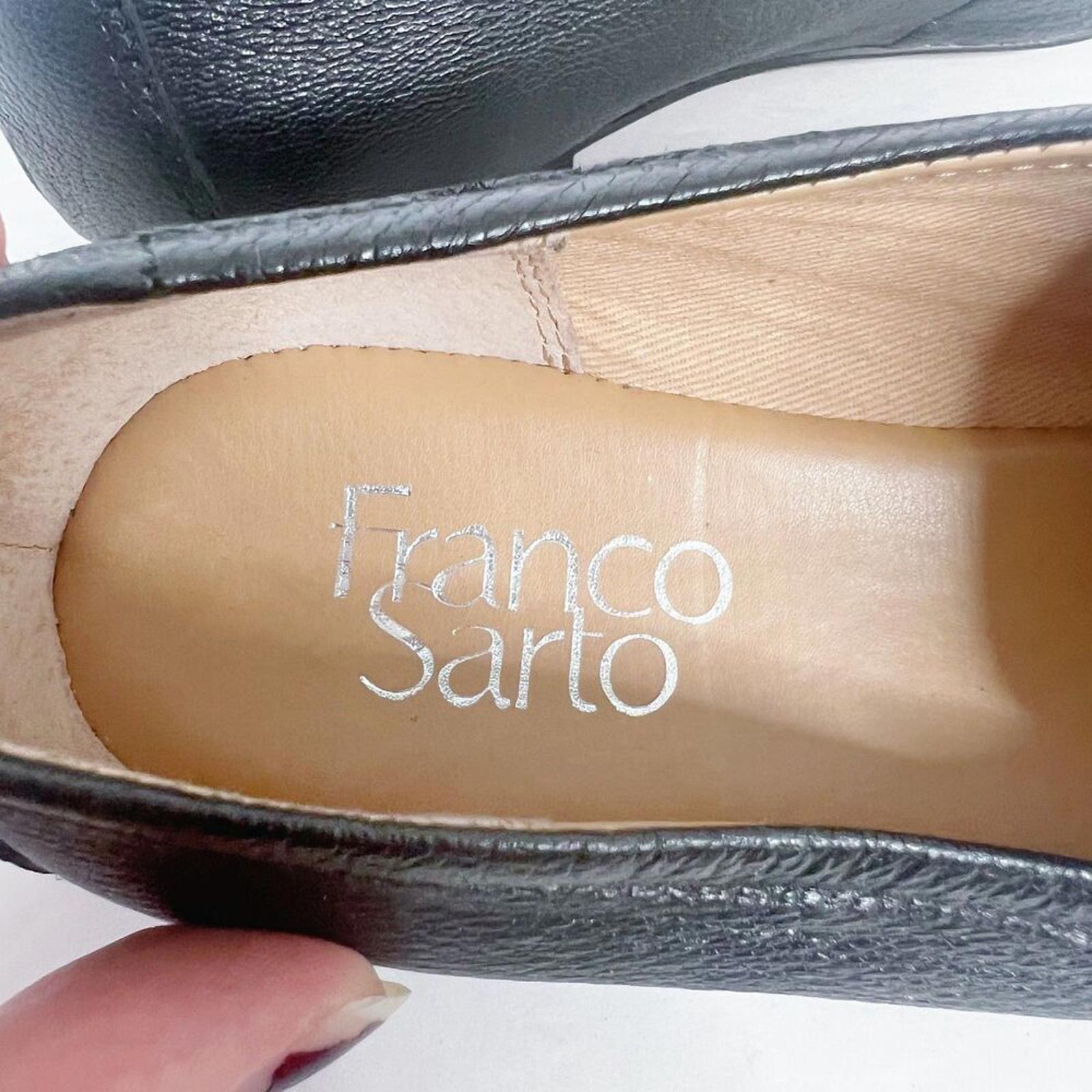 Franco Sarto Dame Black Leather Penny Loafers