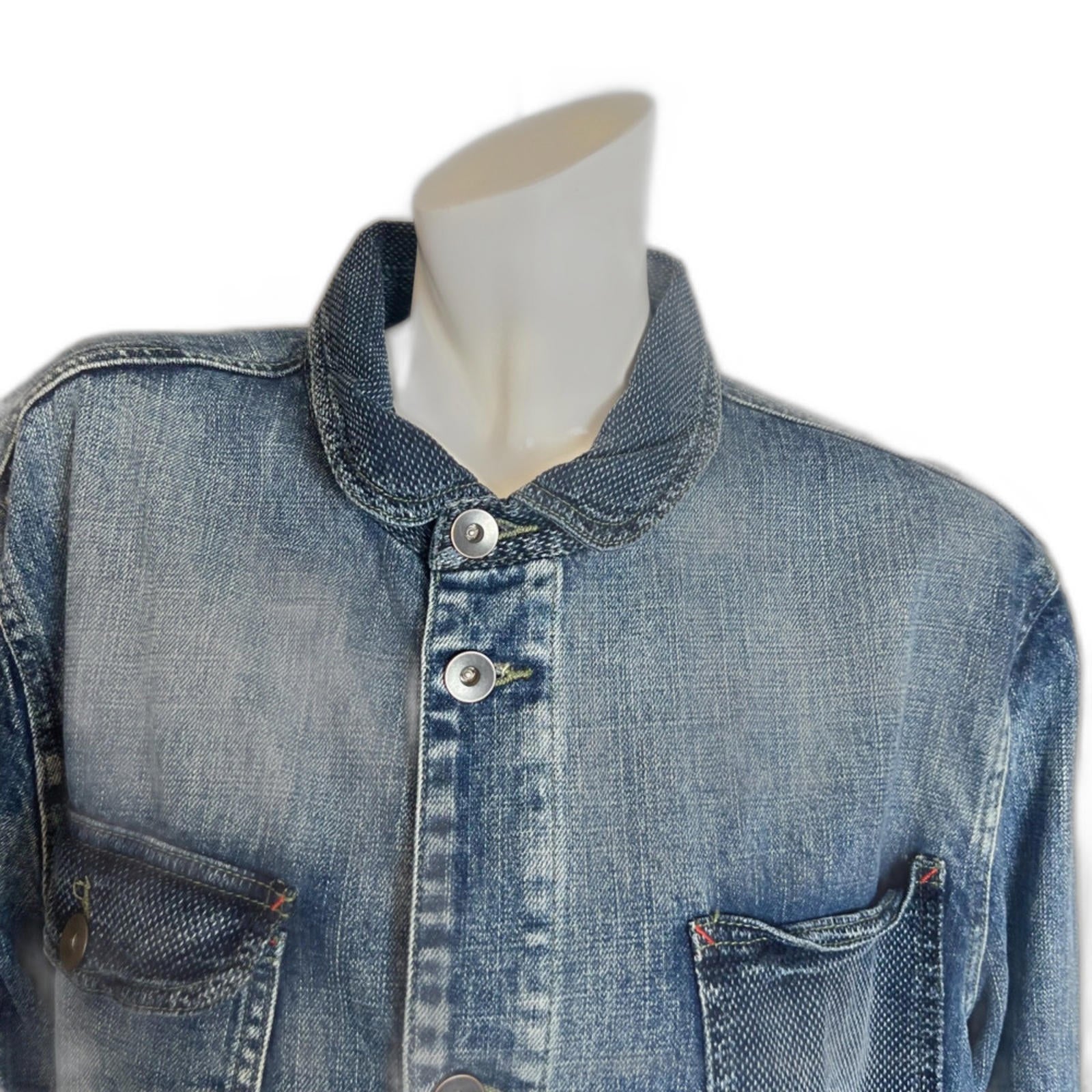 Sun + Stone Denim Button Down Jean Jacket Size XL
