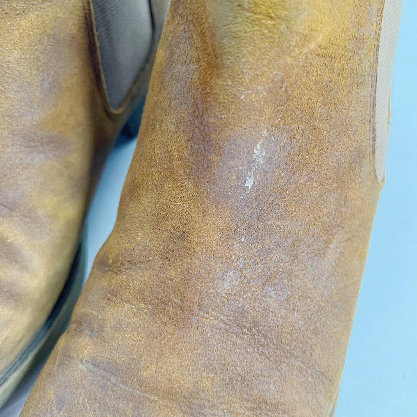 Franco Sarto Kabrina Brown Suede Distressed Leather Booties Boots Size 6.5