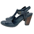 Timberland Earthkeepers Stratham Heights Sandal Black Leather Heel Size 9.5
