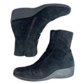 La Canadienne Elizabeth Boot $475 MSRP Black Suede Wedge Booties Size 12