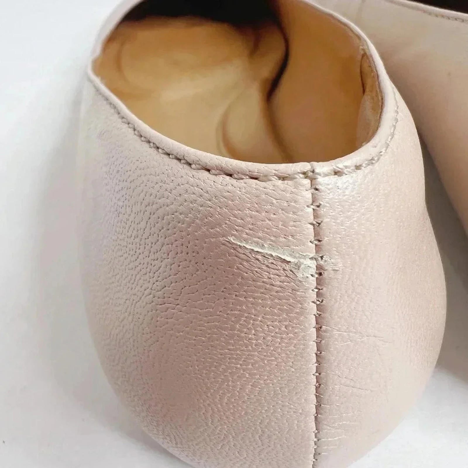 Clarks Women's Aldea Palm Champagne Leather Flower Ballet Flats Size 10
