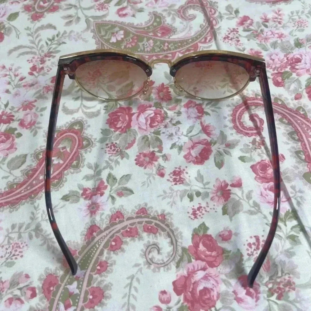 Urban Outfitters Brown Tortoiseshell Cateye Sunglasses Gold Rims