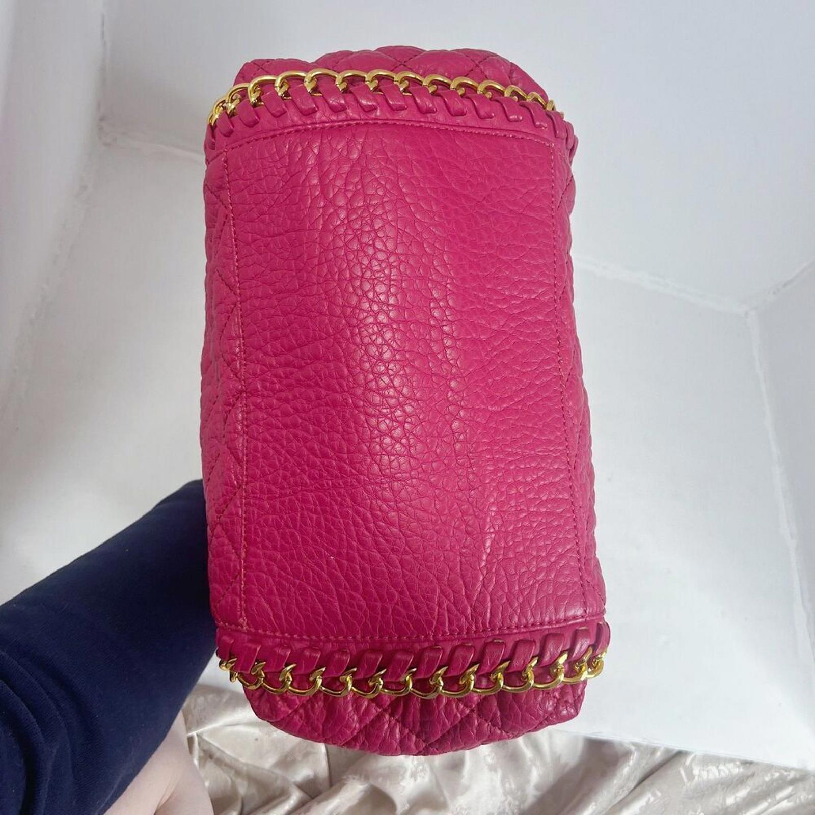 Amrita Singh Alaya Women's Berry Handbag Hot Pink Quilted Faux Leather Purse