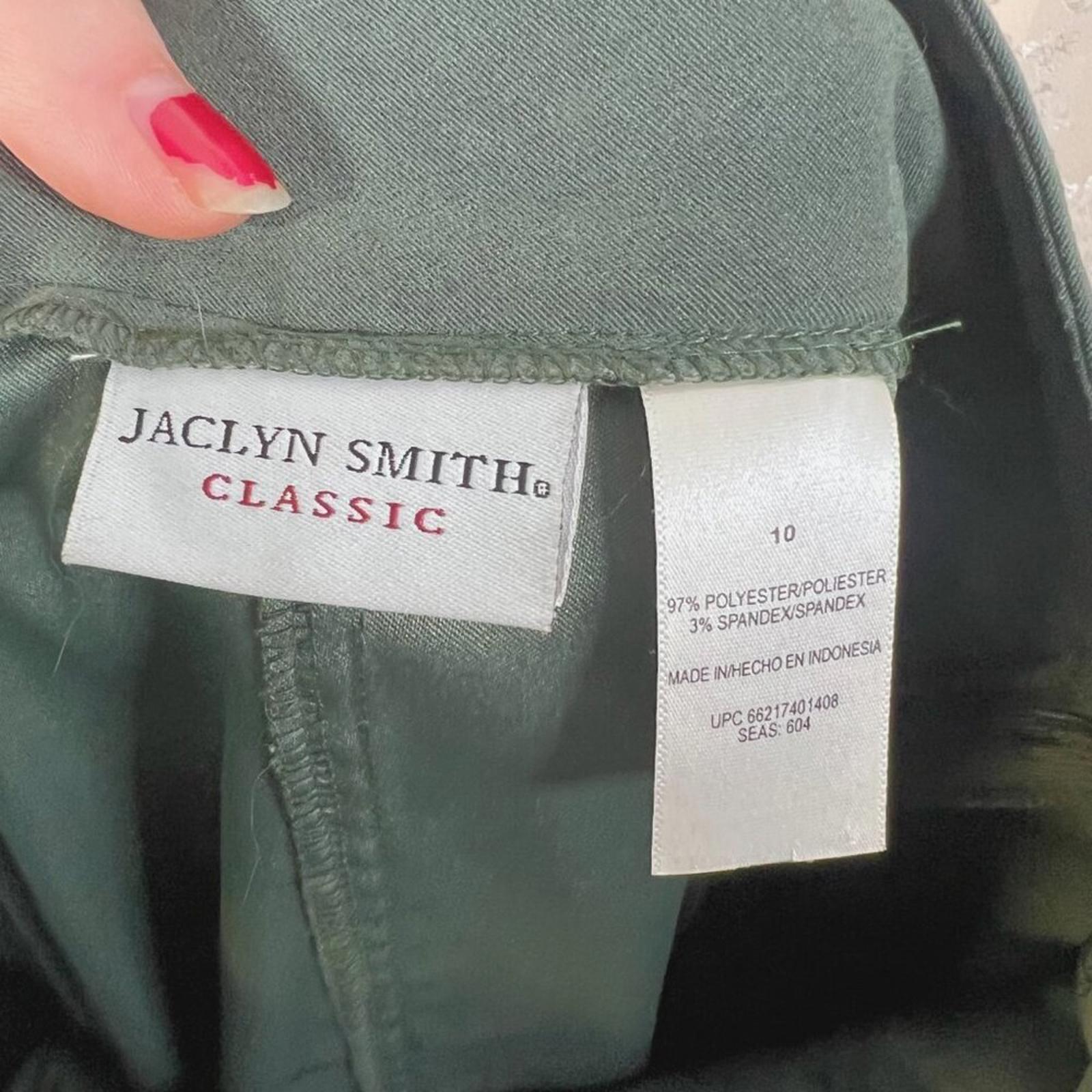 Vintage Jaclyn Smith Dark Olive Green Faux Suede Texture Midi Skirt Size 10