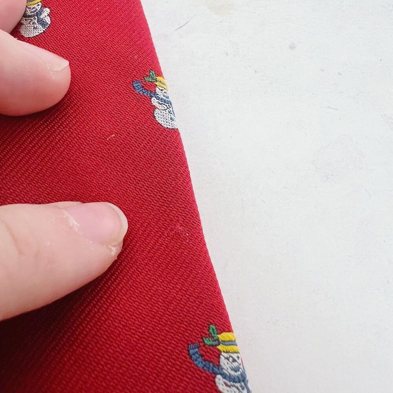 Jos. A. Bank Red Snowman Silk Tie Christmas Tie Holiday Tie