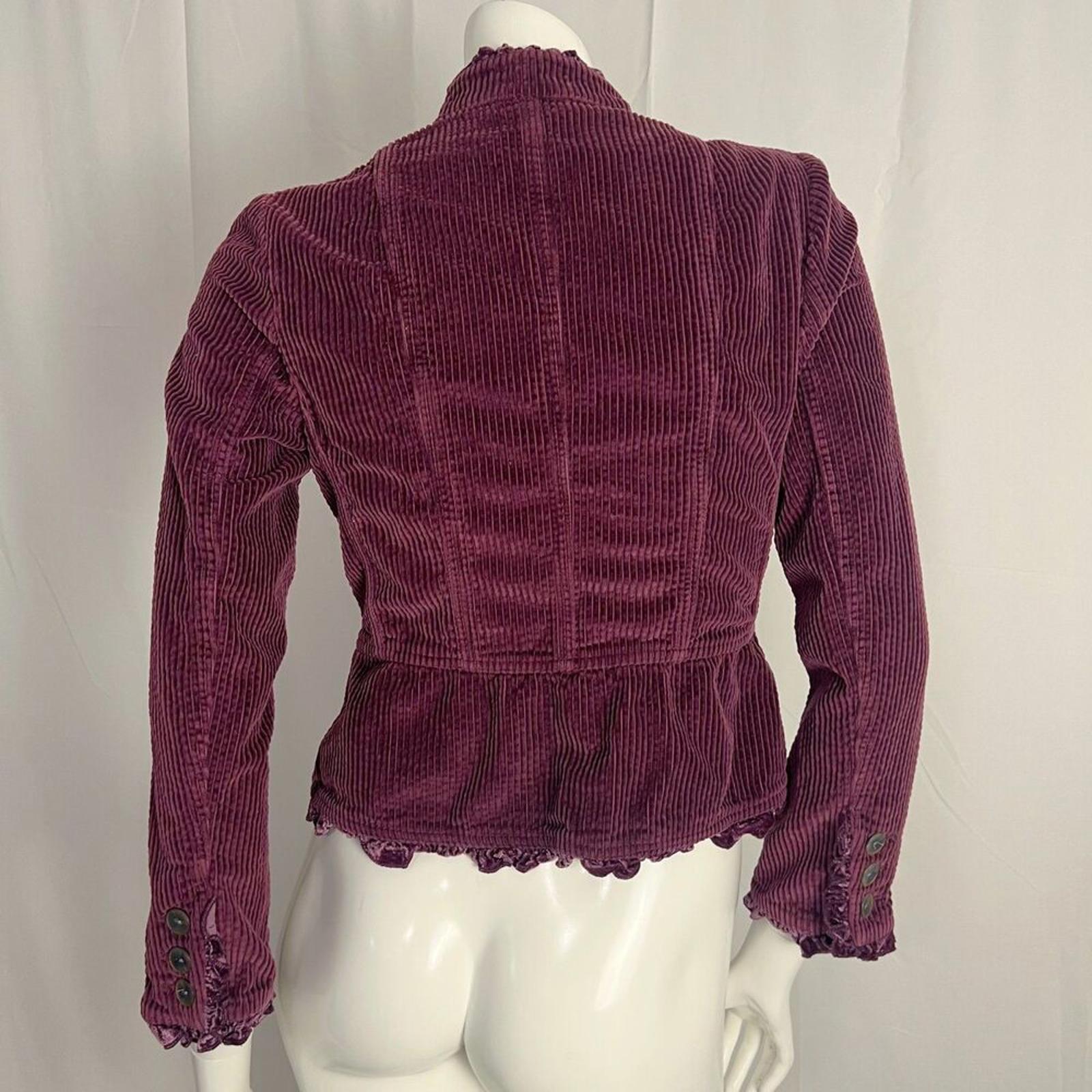 Vintage J. Jill Plum Purple Corduroy Jacket Whimsigoth Coquette Women's Size XS