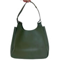 Neiman Marcus Vegetarian Leather Olive Green Hobo Bag Faux Leather Shoulder Bag