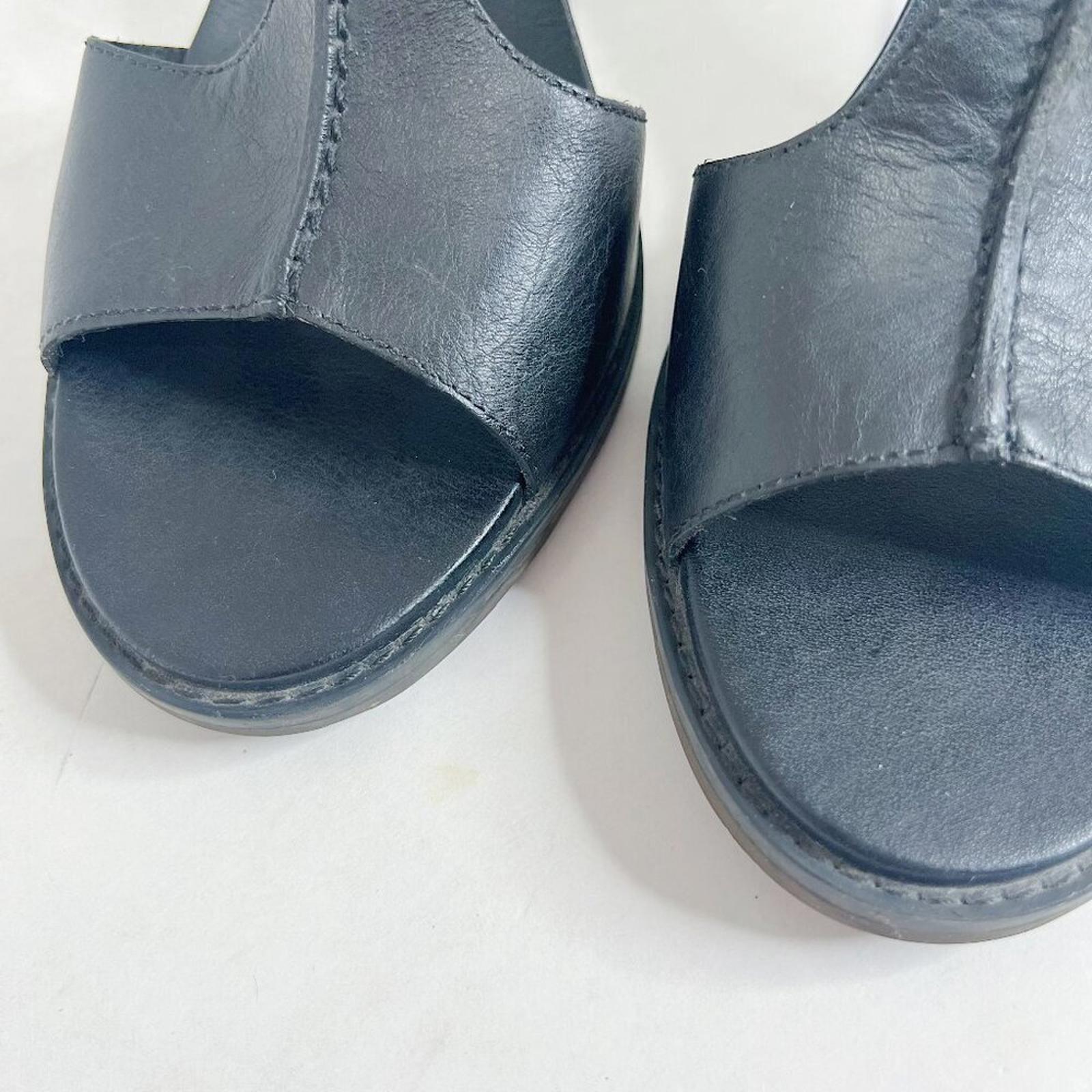 Timberland Earthkeepers Stratham Heights Sandal Black Leather Heel Size 9.5
