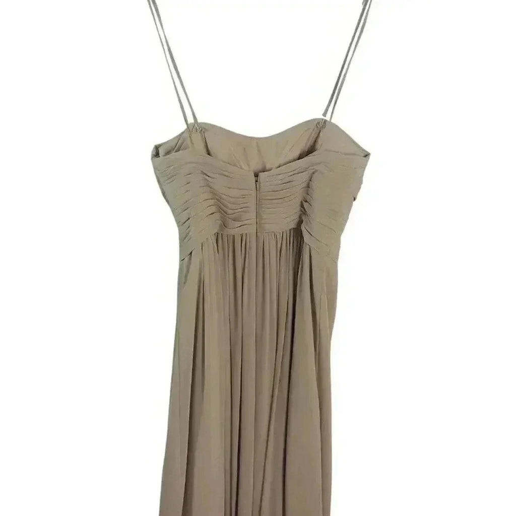 Watters & Watters Chiffon Tan Bridesmaids Dress Women's Size 10