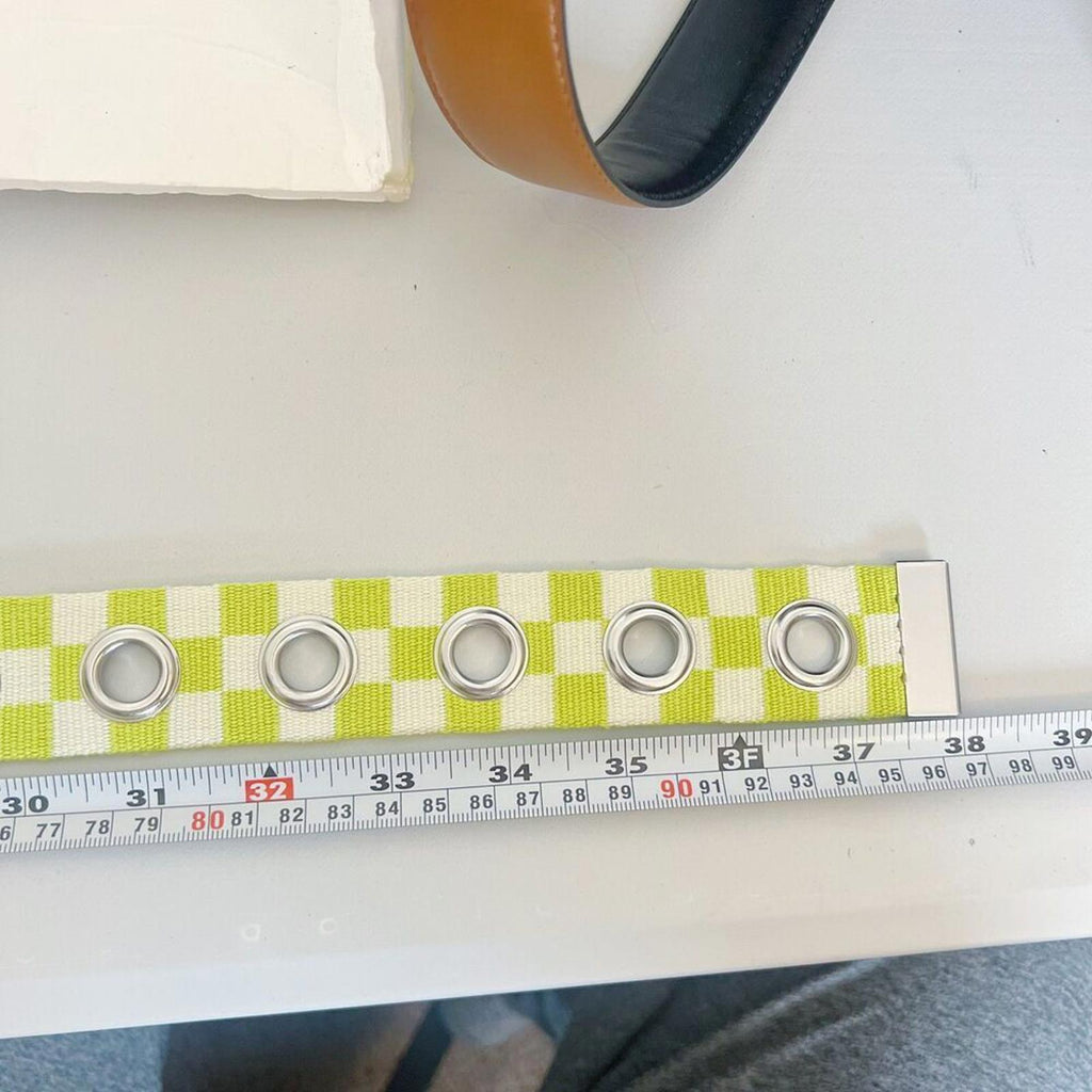 NWOT Urban Outfitters UO Green Checker Print Belt Women's Size M