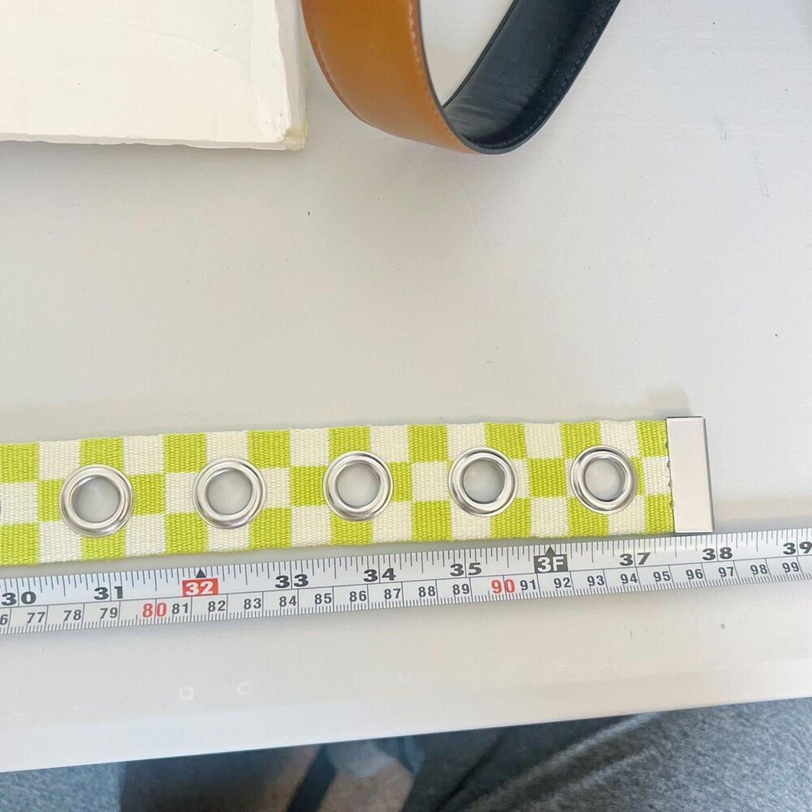 NWOT Urban Outfitters UO Green Checker Print Belt Women's Size M