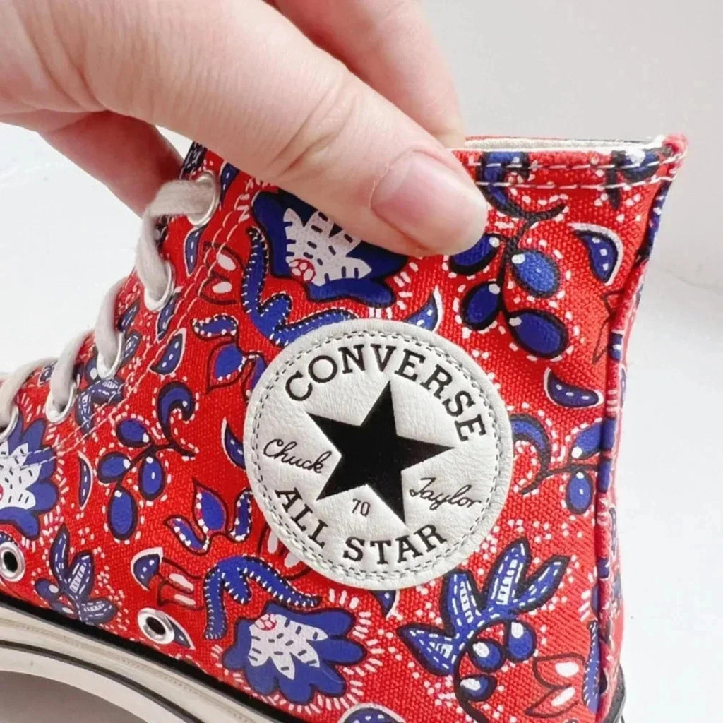 Like New Converse Chuck 70 High Rise Paisley Habanero Red Men's 7 Women's 9