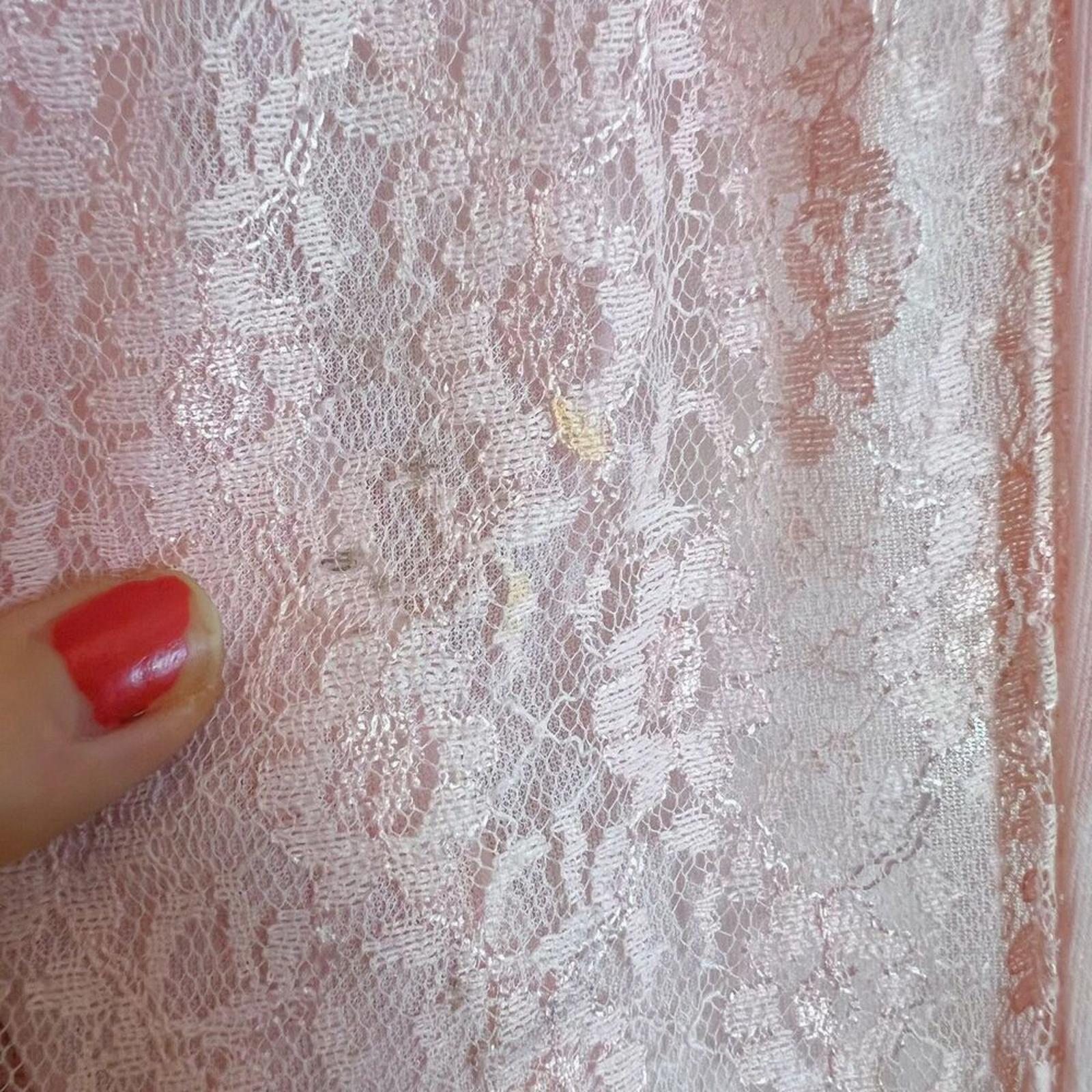 Vintage 1960s Pink Lace Duster Robe Peter Pan Collar Coquette Bows