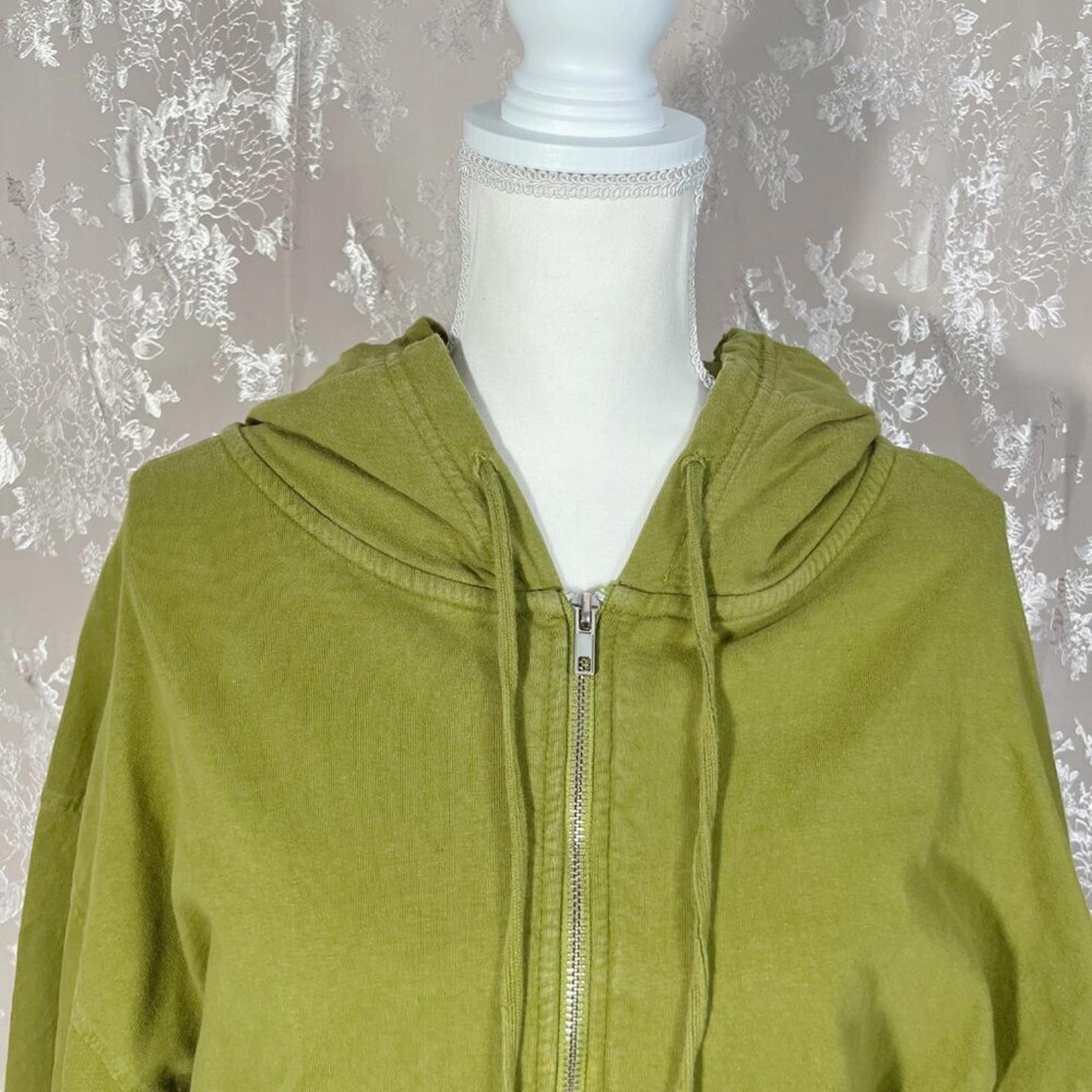 BDG Olive Green Zip Up Heavy Duty Hoodie Waffle Thermal Insulated Size L