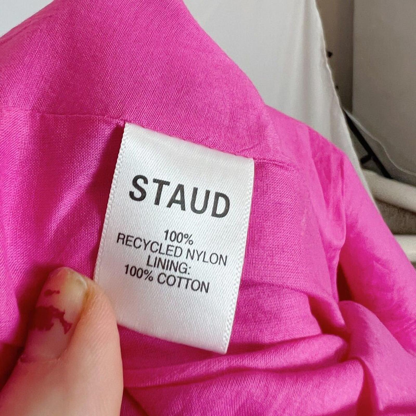 Staud Calypso Cutout Maxi Dress O Ring Neon Pink Summer Dress Size S