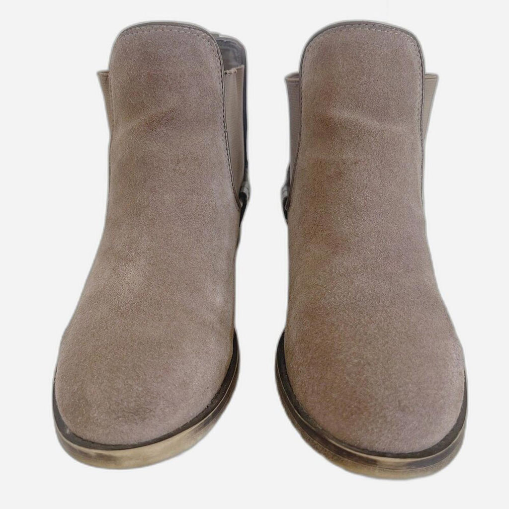 Steve Madden Gianna Taupe Suede Chelsea Ankle Boots Booties Women's Size 7.5