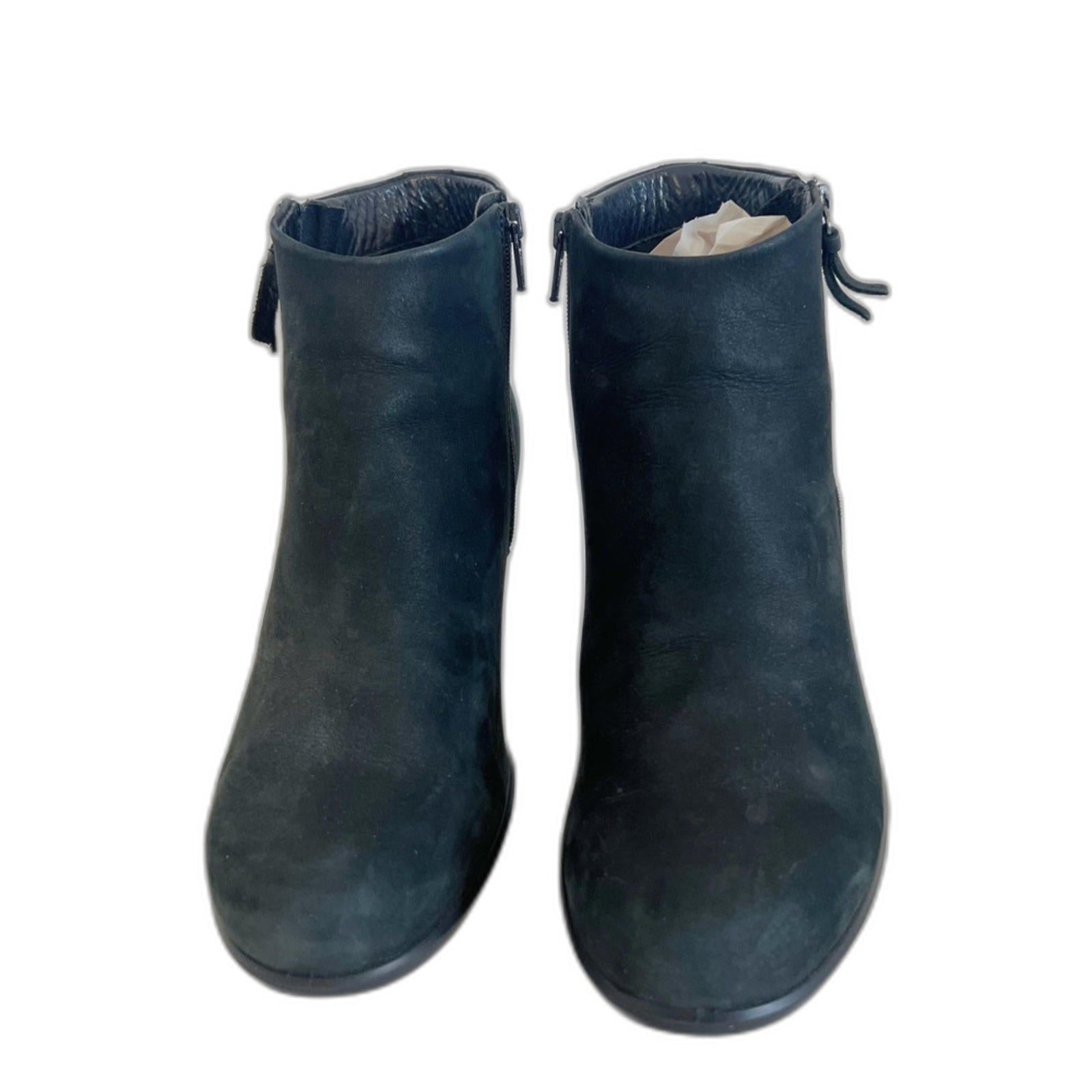 Ecco Touch 75 Suede Zip Up Ankle Boots Booties Women's Size 40 EU 9-9.5 US