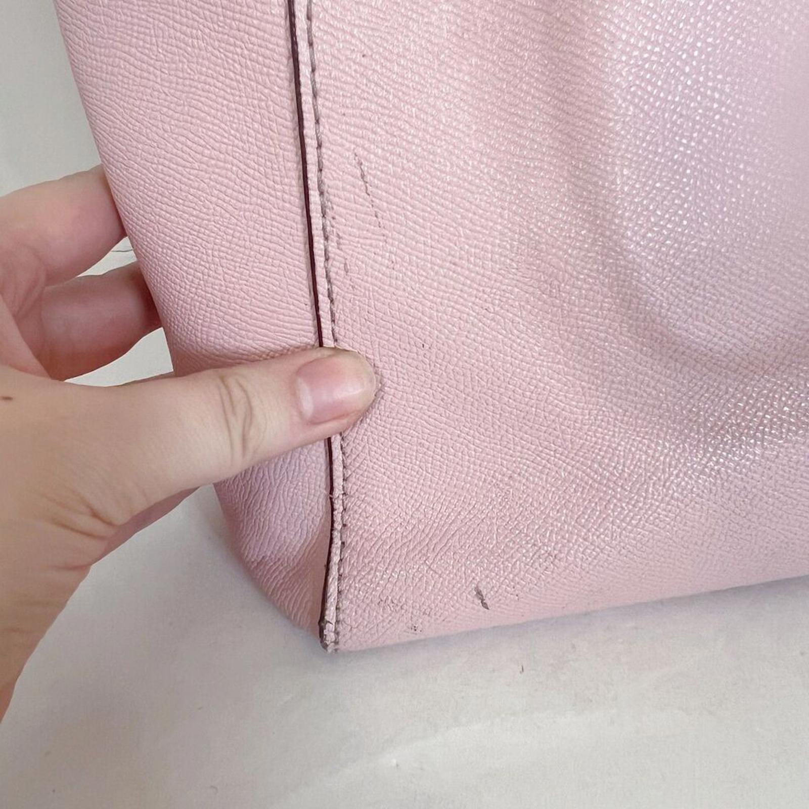 Coach Turnlock Tote In Blossom Light Pink Leather Tote Balletcore Coquette