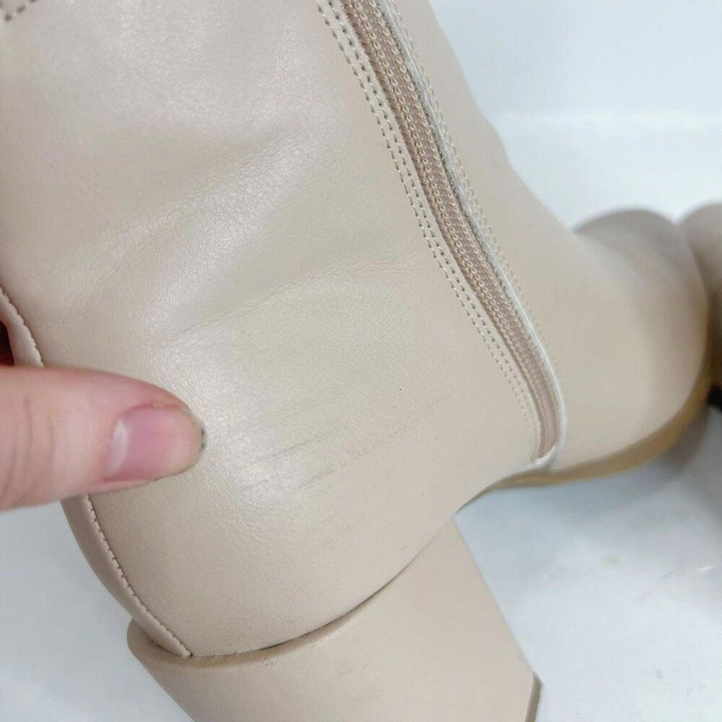 A New Day Janelle Dress Boots Cream Gogo Boots Women's Size 10