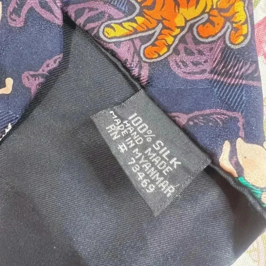 Disney Winnie the Pooh Disney Silk Tie Wide Tie Navy Blue Father's Day Birthday
