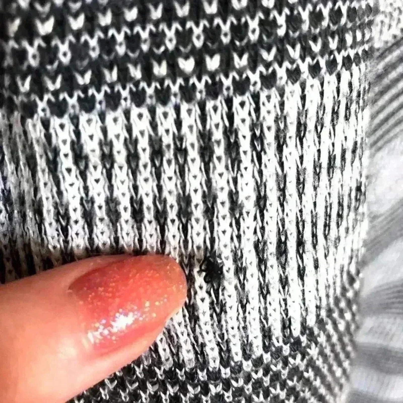 Absolutely Creative Worldwide Black White Knit Striped Cardigan Women's Size S