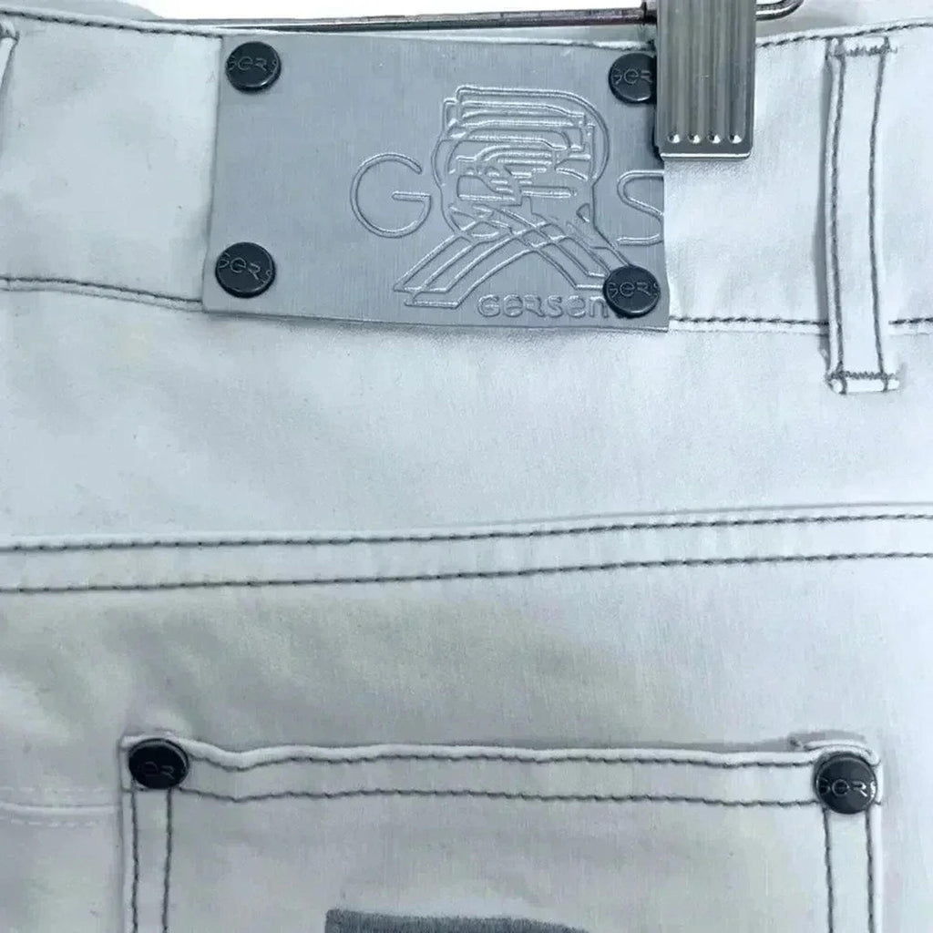 NWT Gersemi Sunna Cloth Knee Patches White Equestrian Pants Women's Size 40