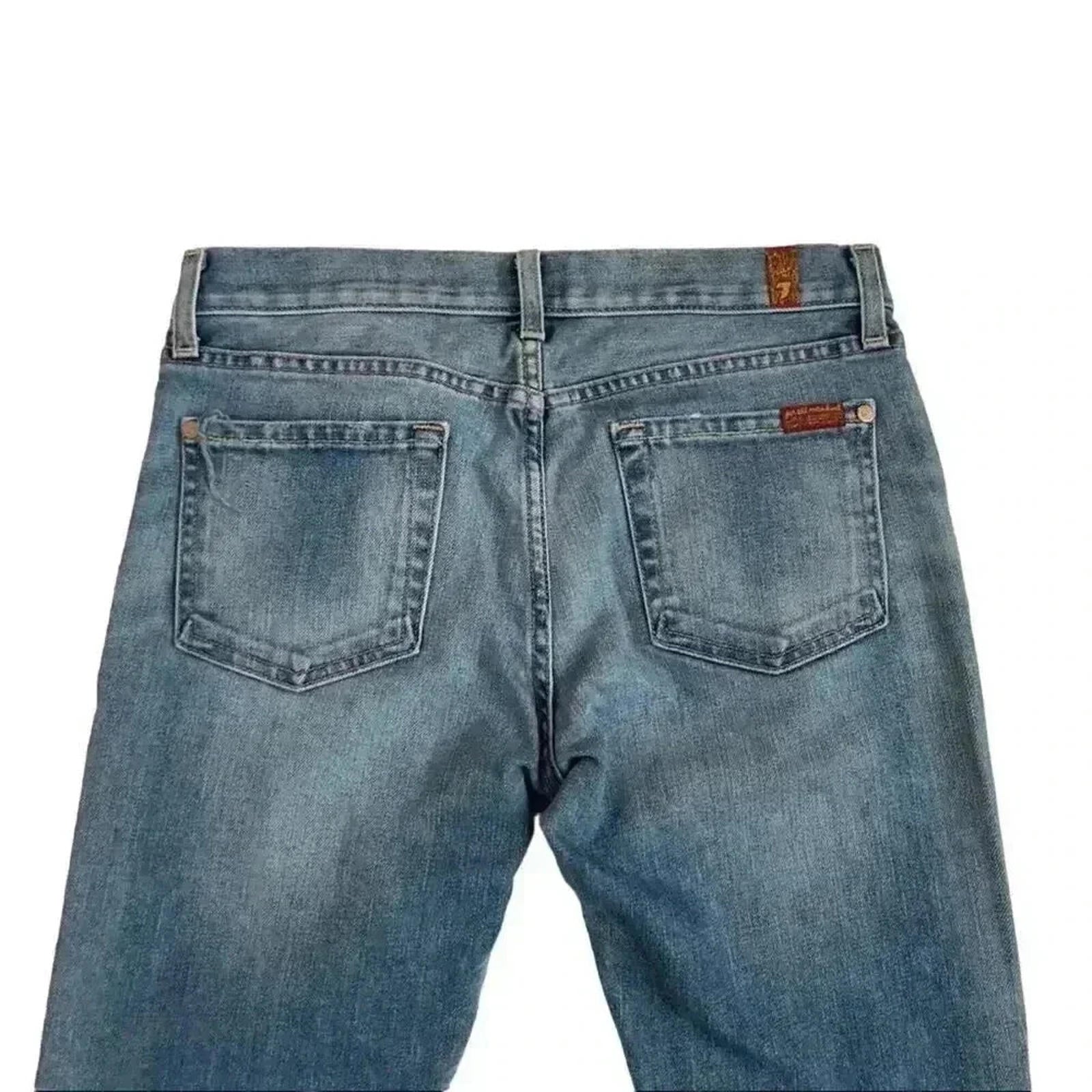 7 For All Mankind The Relaxed Skinny Medium Wash Mid Rise Denim Women's Size 26