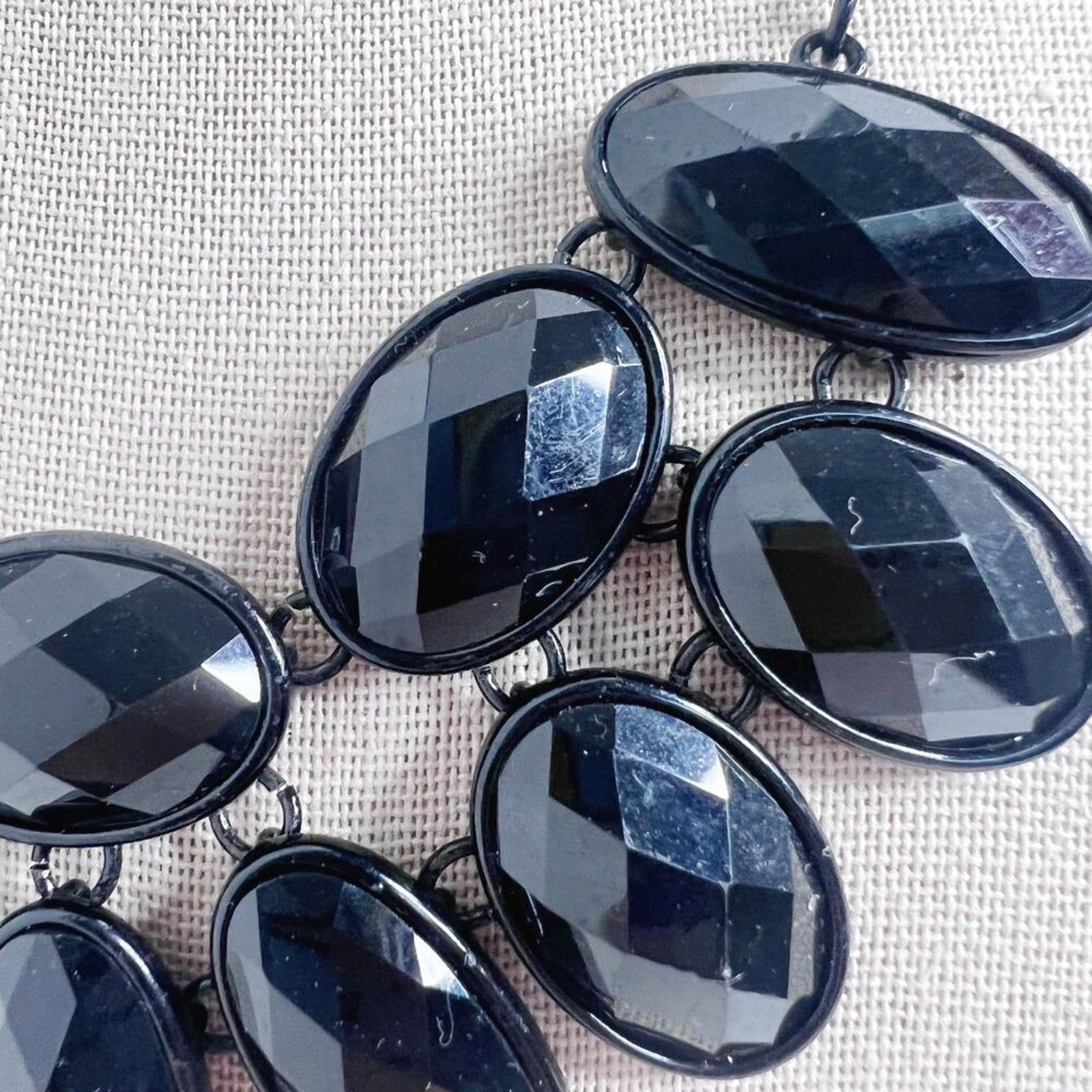 Black Rhinestone Statement Necklace