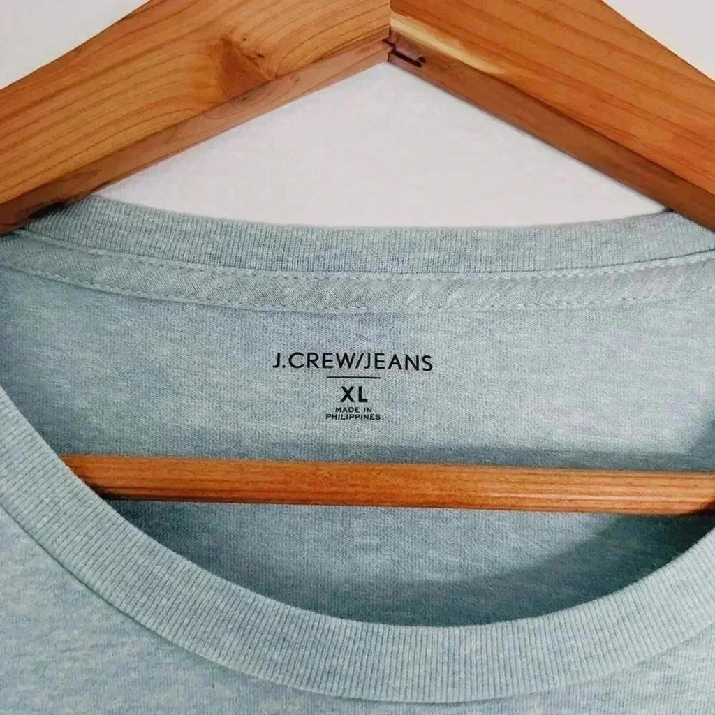 J Crew Men's Light Blue Heathered Crewneck T Shirt Size XL