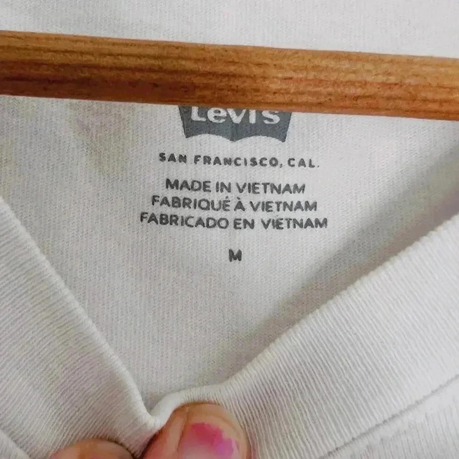 Levi's Blue and Red Crop Top Summer Americana Women's Size M