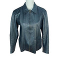 Vintage Argentinian Black Leather Jacket Stitching Details Women's Size XL