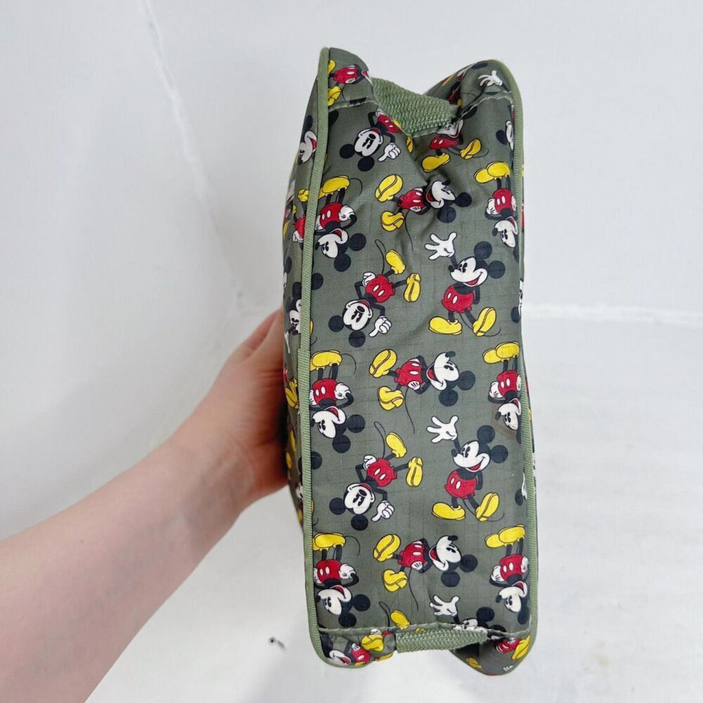 Disney Olive Green Mickey Mouse Nylon Shoulder Bag Purse