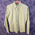 Eddie Bauer Green Grid Print Stretch Wrinkle Resistant Button Up Shirt Size M