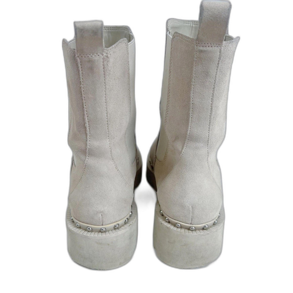 Vince Camuto Meenday Women's Chelsea Boot Lug Sole Cream Suede Size 9