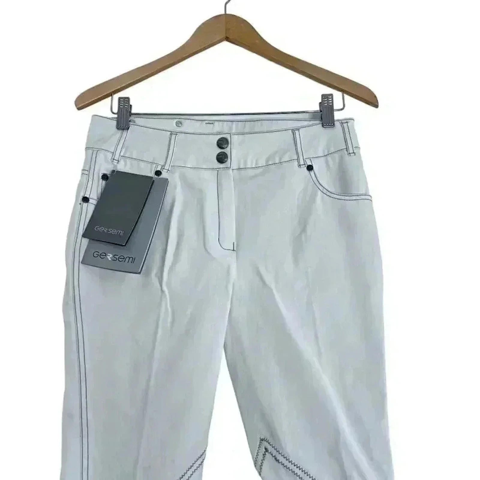 NWT Gersemi Sunna Cloth Knee Patches White Equestrian Pants Women's Size 40