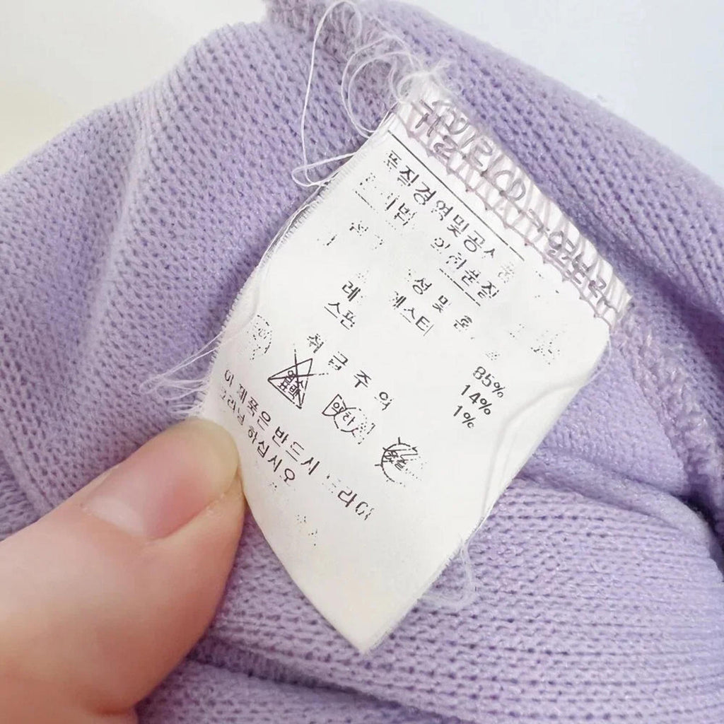 Ordinary Holiday Korean Light Purple Lavender Button Up Cardigan Lace Size L