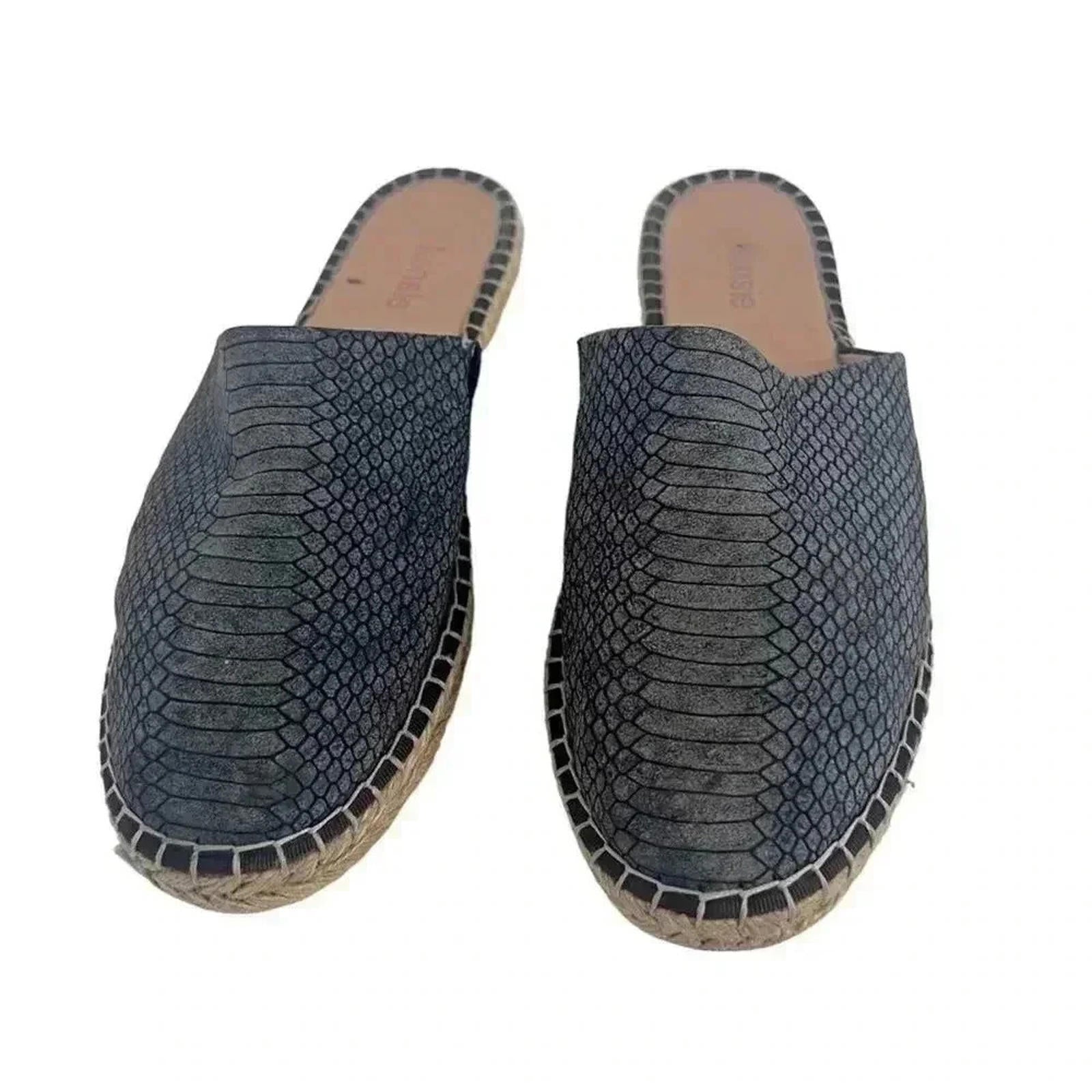 Kensie Hensley Snake Print Snakeskin Mules Slip Ons Flats Women's Size 10