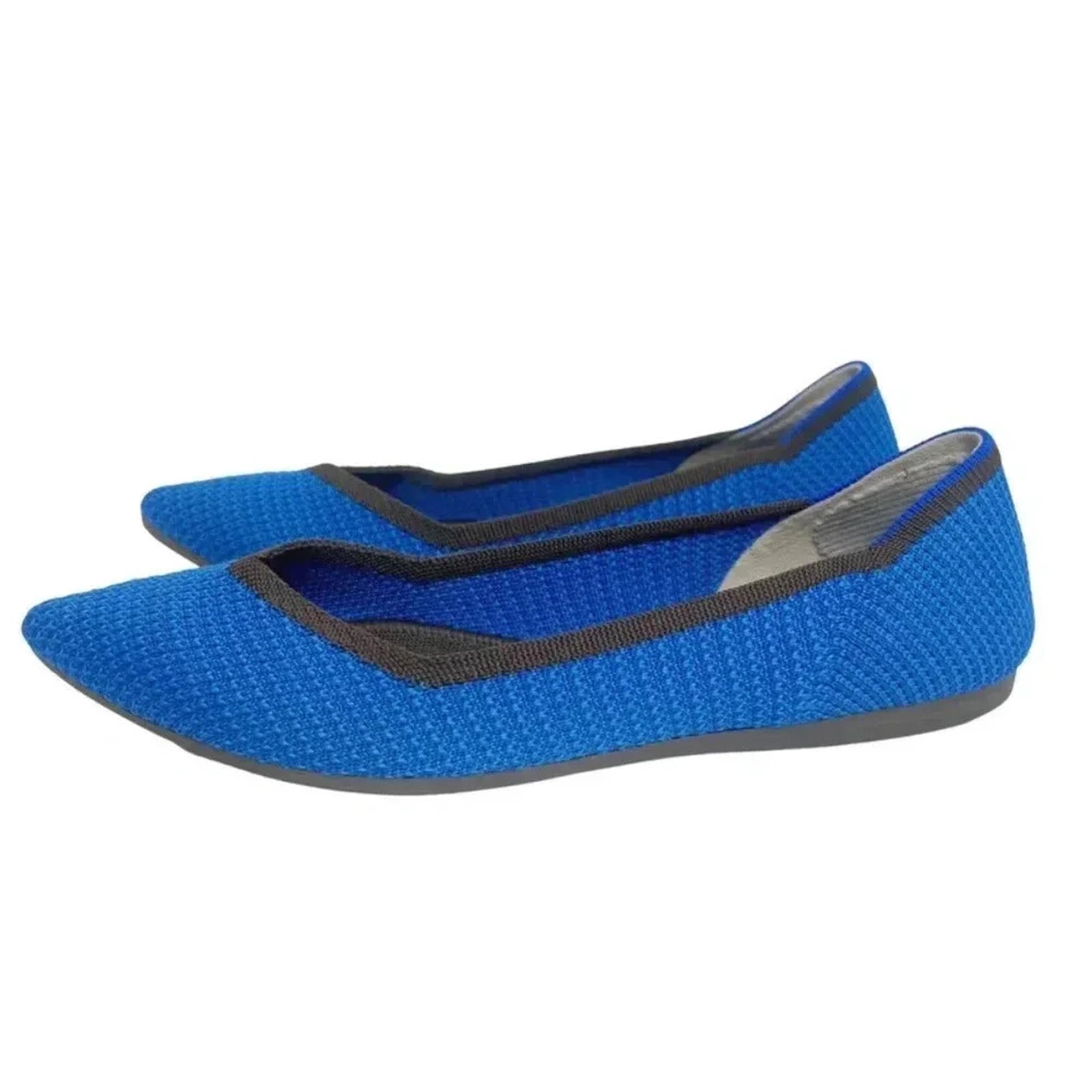 Rothy's Limited Edition The Point Lazuli Blue Knit Pointed Toe Flat Size 7
