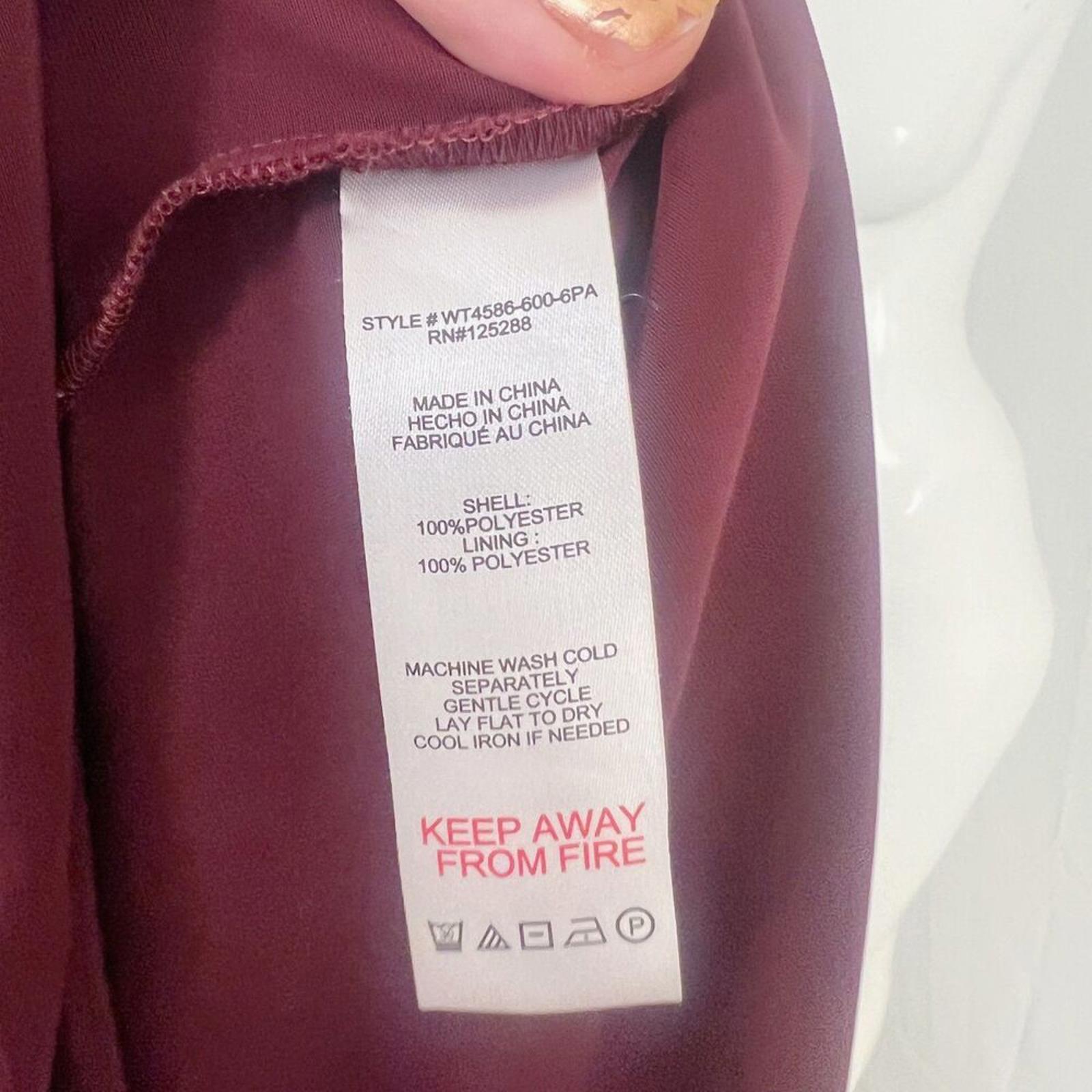 Jason Wu Burgundy Satin Halter Neck Slip Midi Dress Plunging Women's Size M