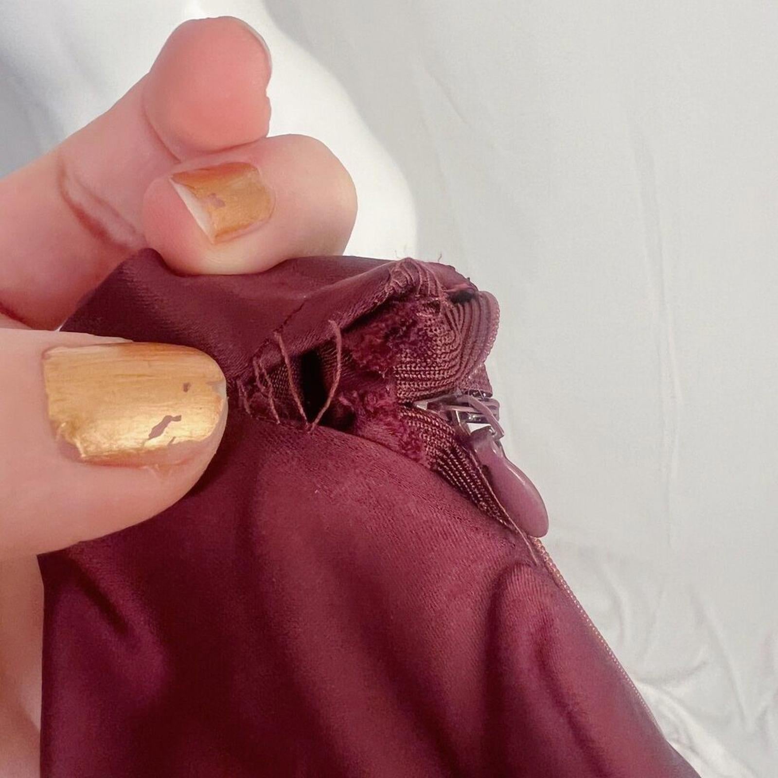 Jason Wu Burgundy Satin Halter Neck Slip Midi Dress Plunging Women's Size M