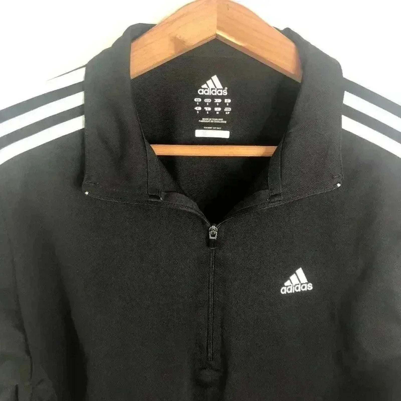 Adidas Striped Sports Zip Up Jacket
