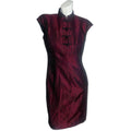 Jones New York Garnet Purple Floral Mini Dress Asian Chinese New Year Size 6