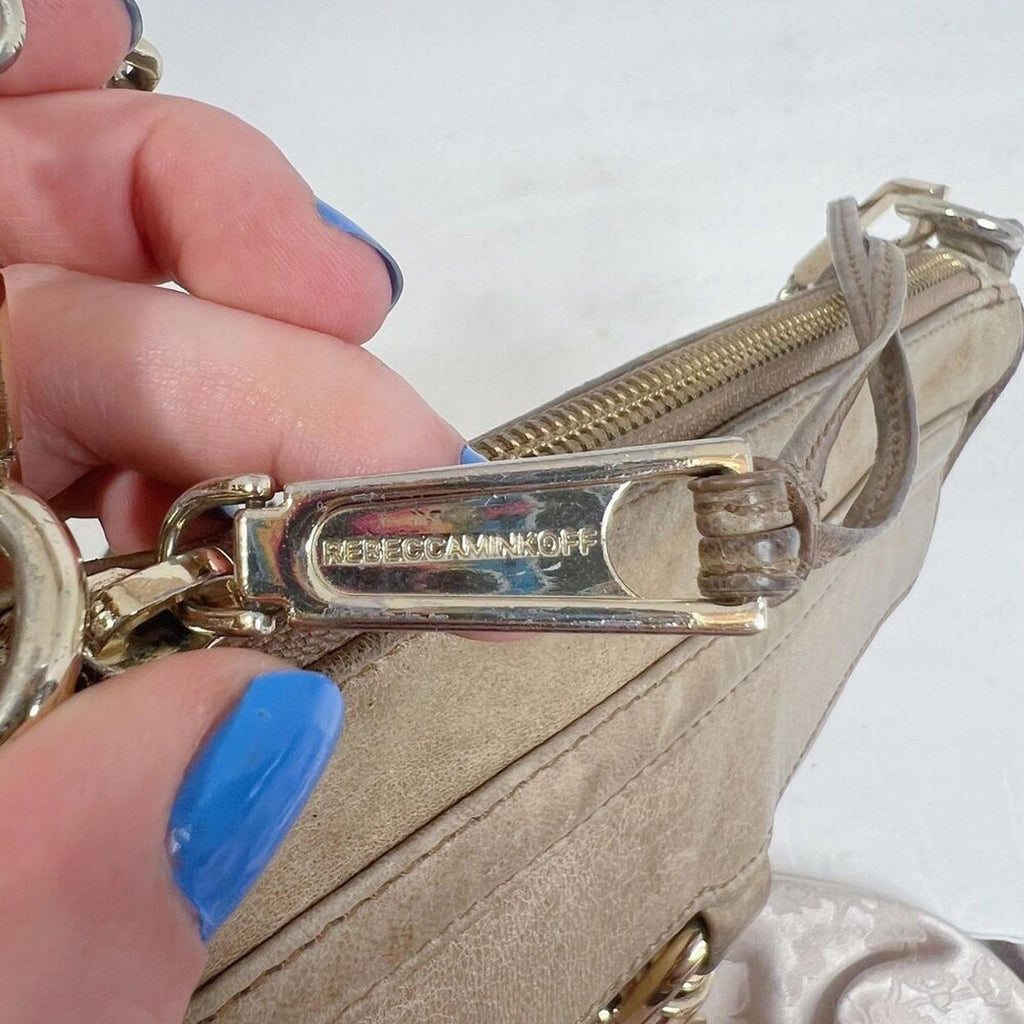 Rebecca Minkoff M.A.C. Taupe Leather Crossbody Bag Purse