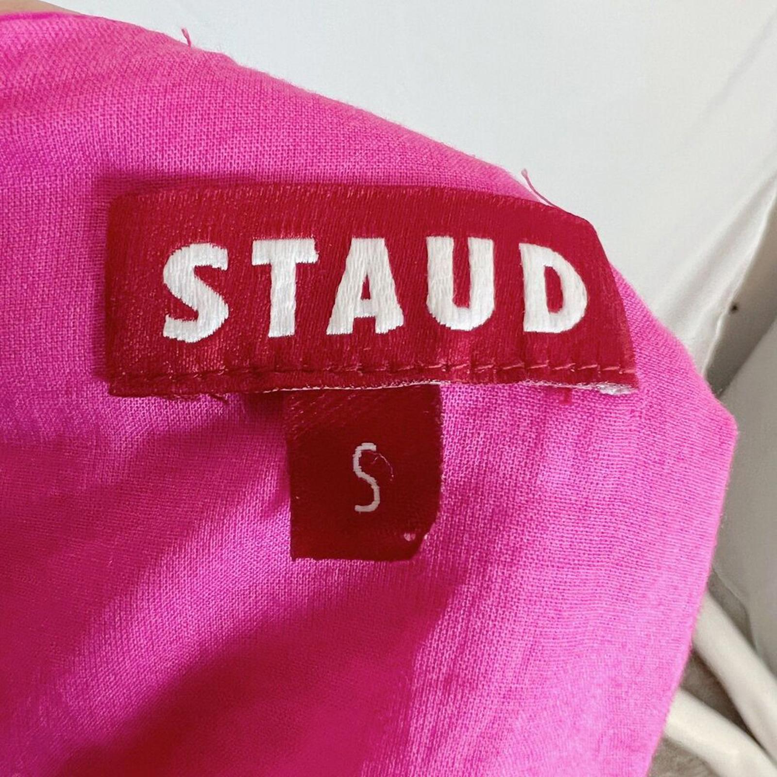 Staud Calypso Cutout Maxi Dress O Ring Neon Pink Summer Dress Size S