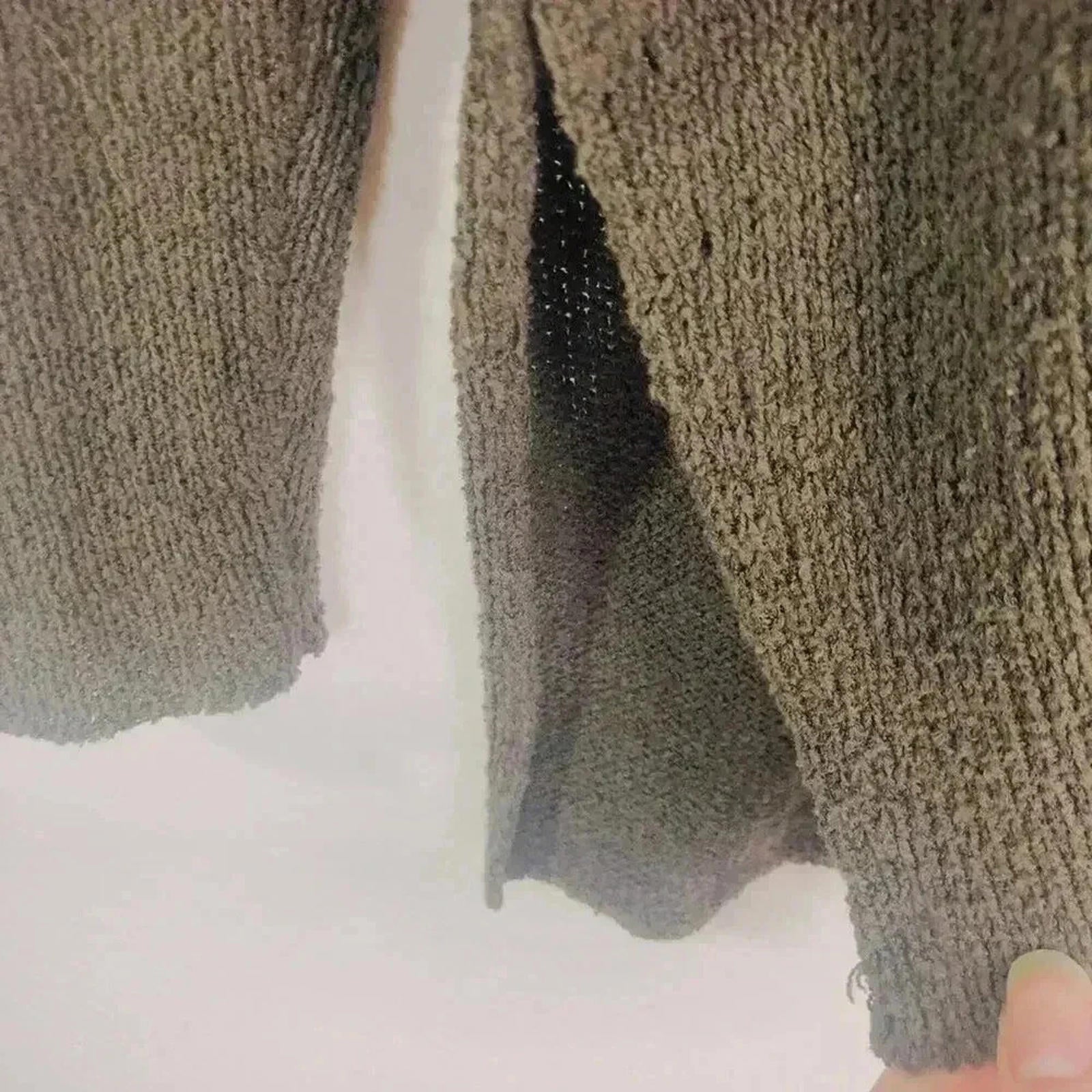 ANGL Brown Knit Sweater Exposed Seams V Neck Grunge Punk Women's Size S/M