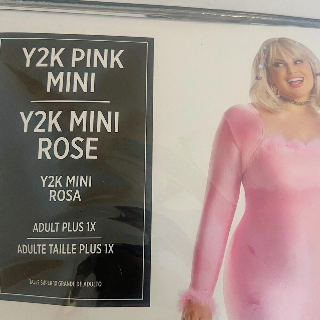 NWT y2k Pink Mini Dress Pink Fur Lined Jennifer Coolidge Legally Blonde Size 1X
