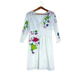 Anthropologie Tracy Reese White Lace Floral Embroidered Dress Women's Size 8
