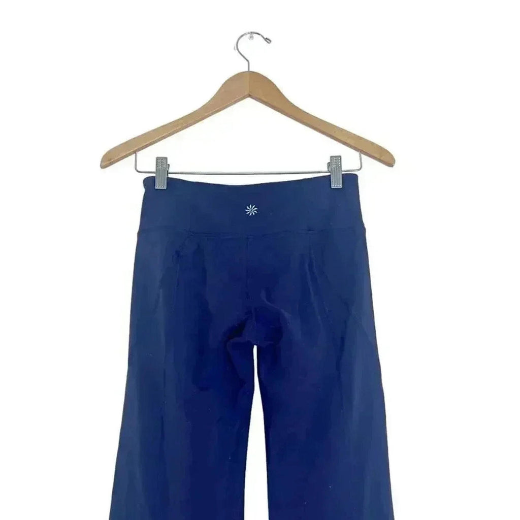 Athleta Dark Midrise Blue Flared Leggings Women's Size S